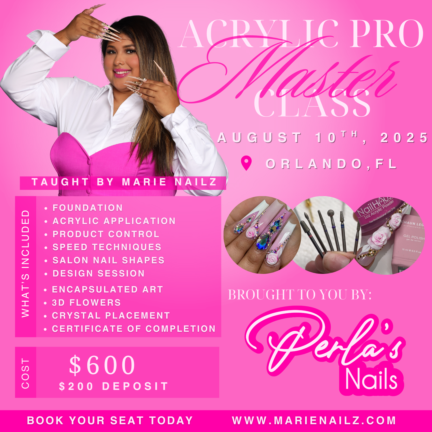 ORLANDO, FL: Acrylic Pro Masterclass - Marie Nailz